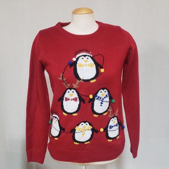 Christmas sweater George brand, size xs, red - Picture 1 of 8